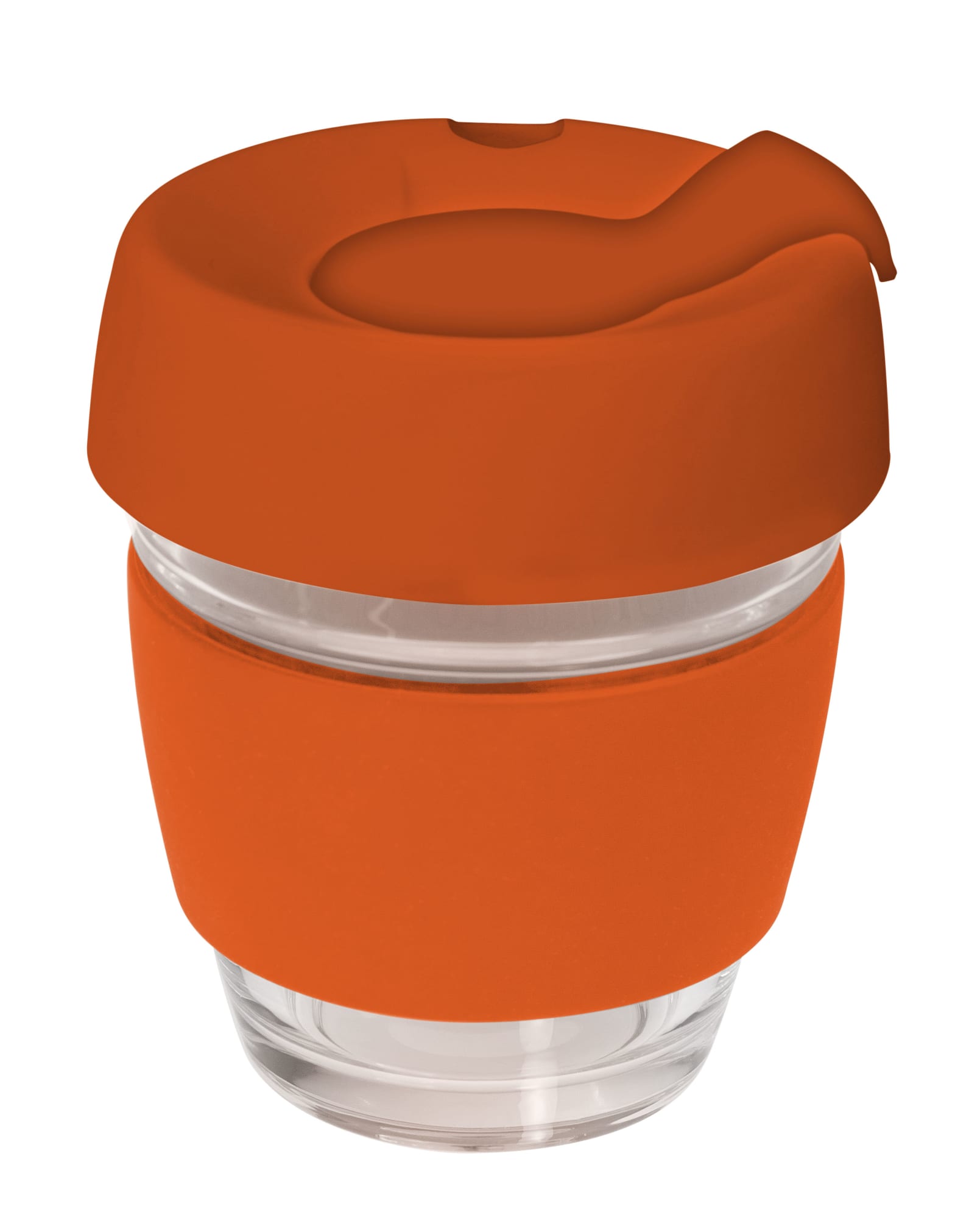 Genova Glass Coffee Cup - 240Ml With Silicon Lid And Band