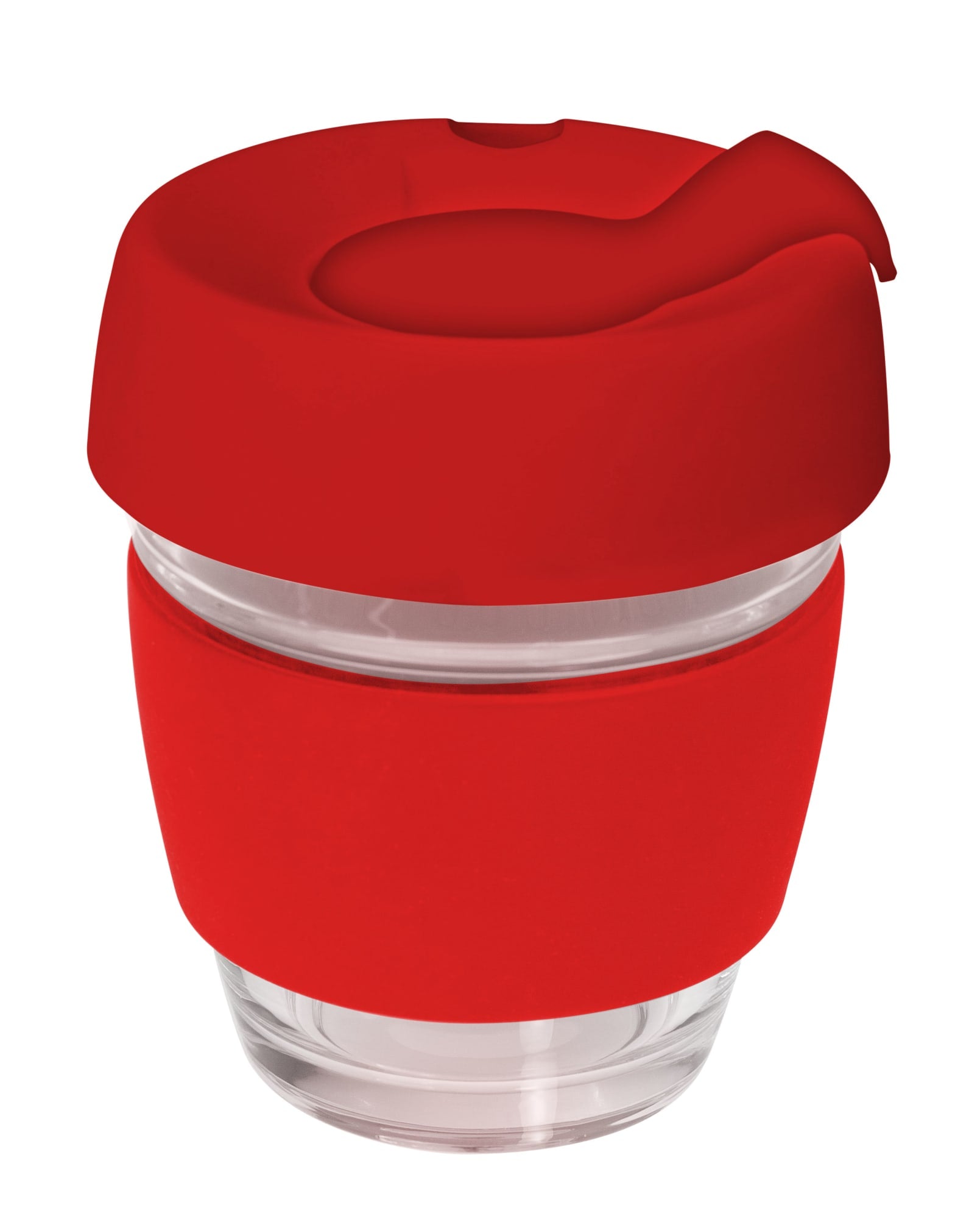 Genova Glass Coffee Cup - 240Ml With Silicon Lid And Band
