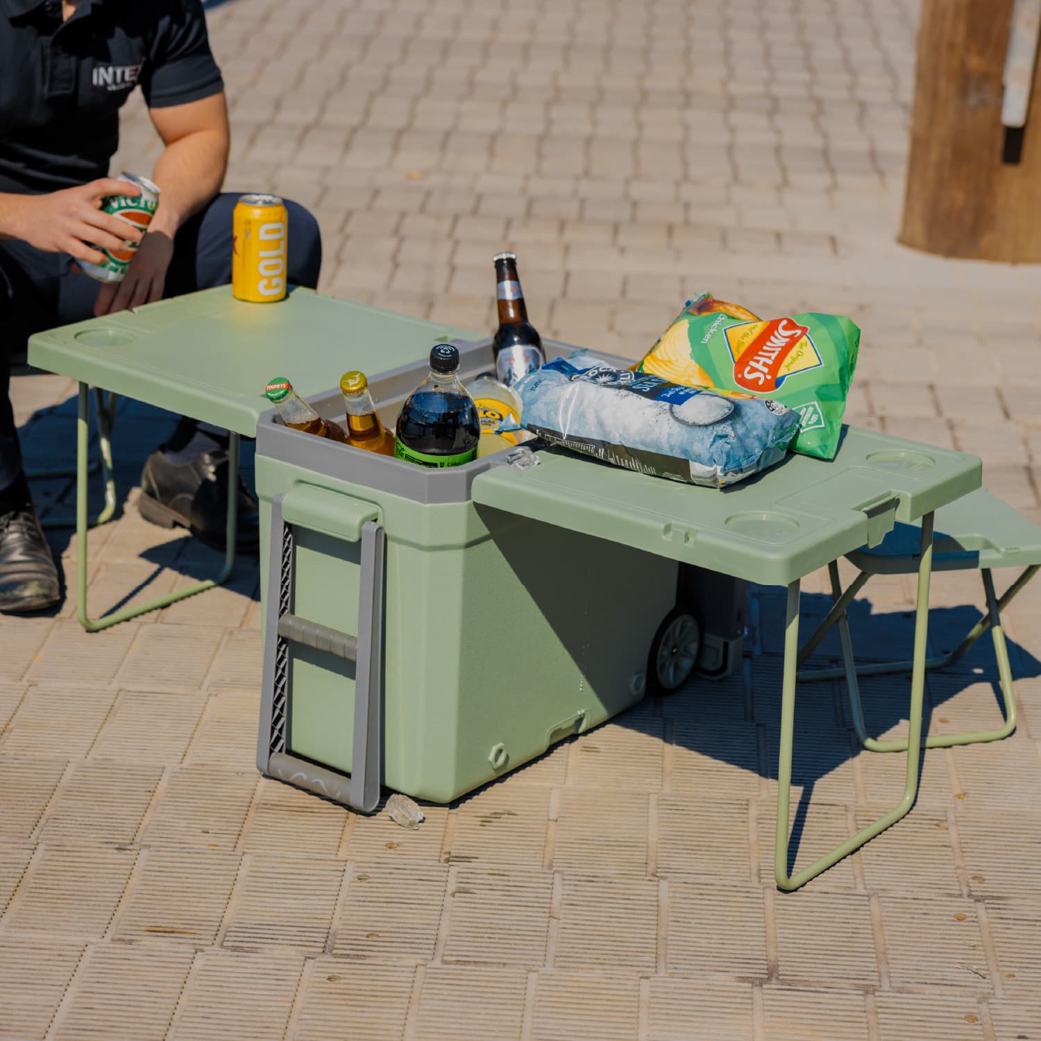 Cooler Box With Table and Chair