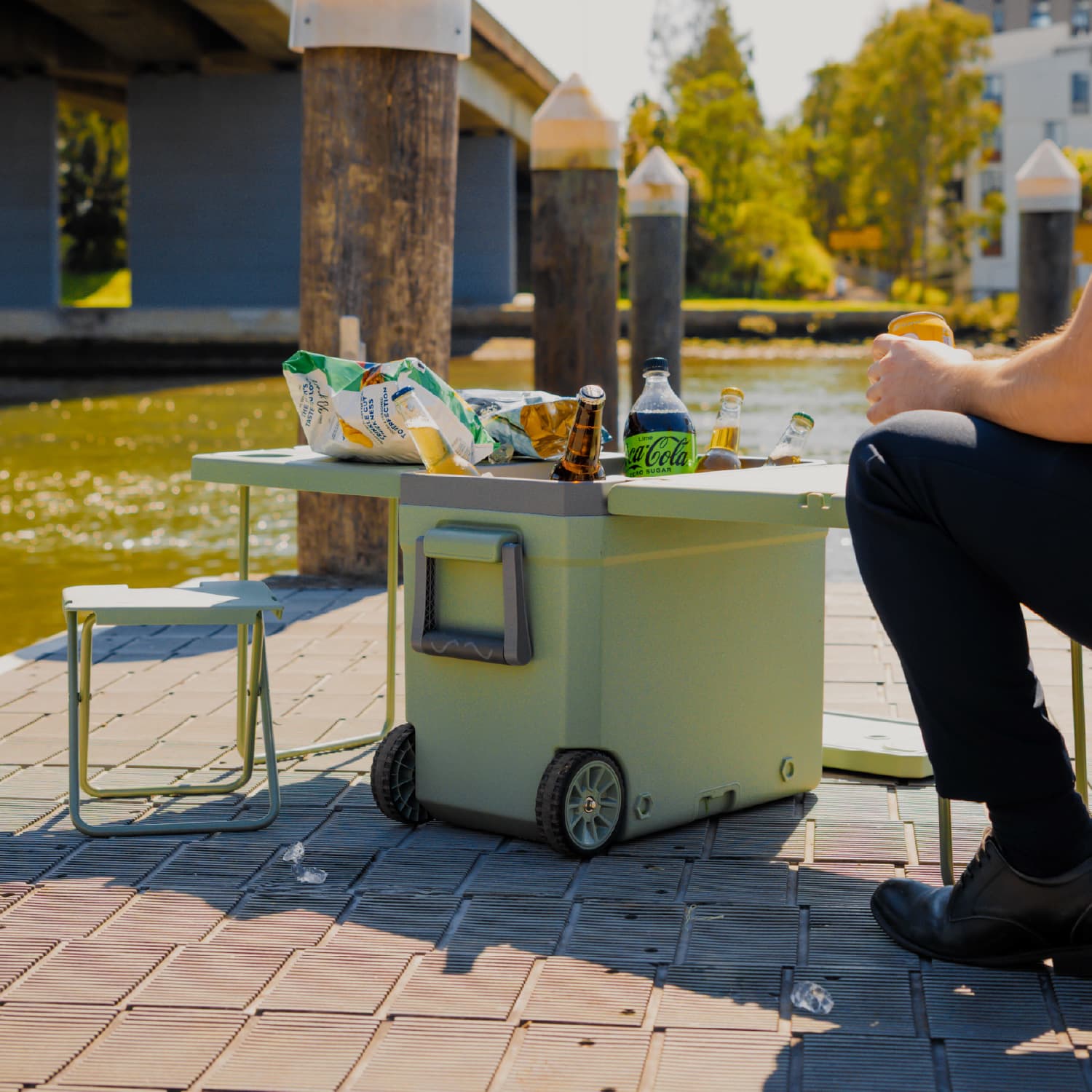 Cooler Box With Table and Chair