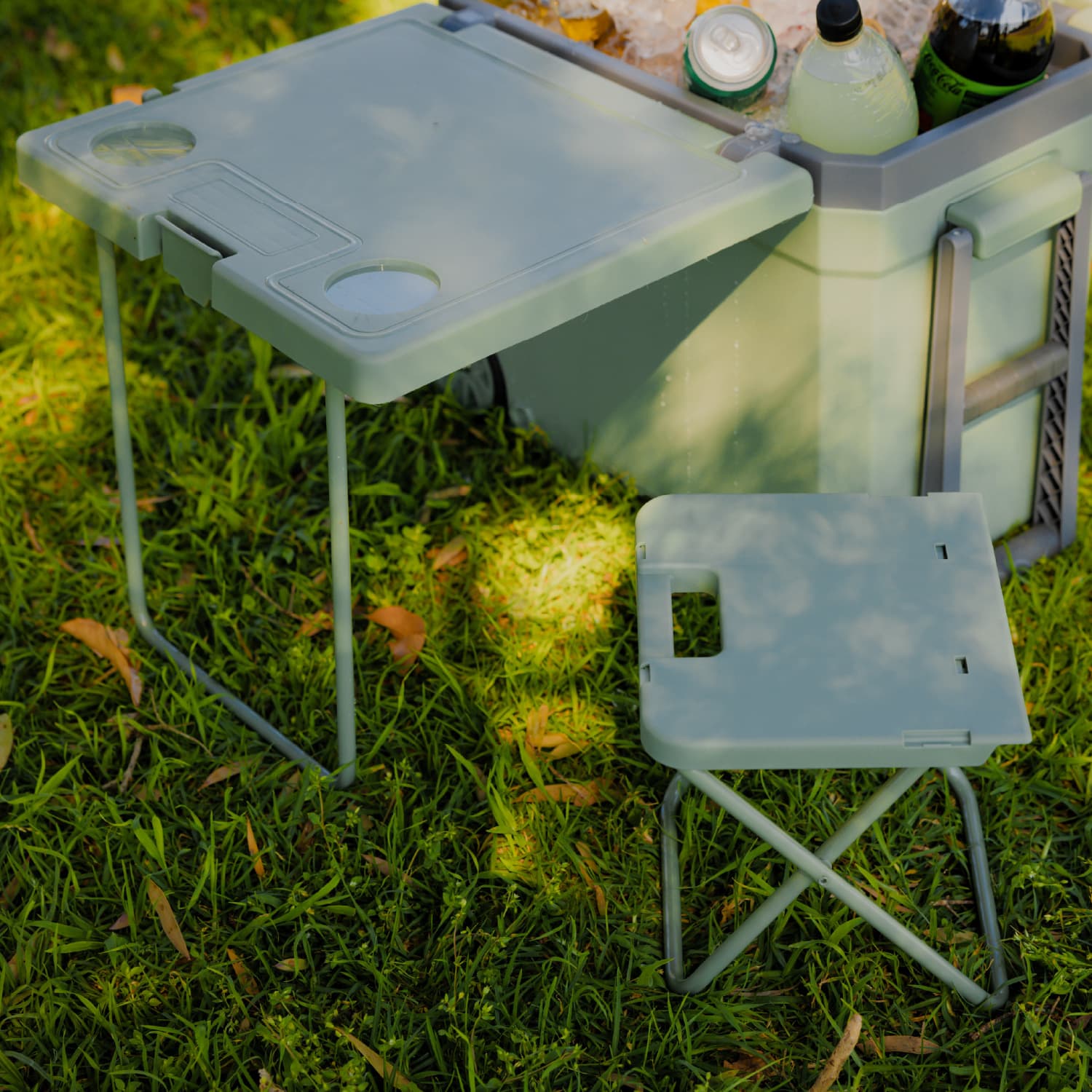 Cooler Box With Table and Chair