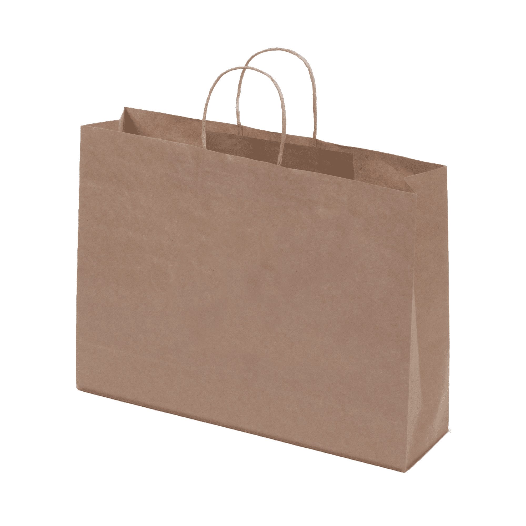 Kraft Paper Bag Brown Landscape Includes Twisted Paper Handle