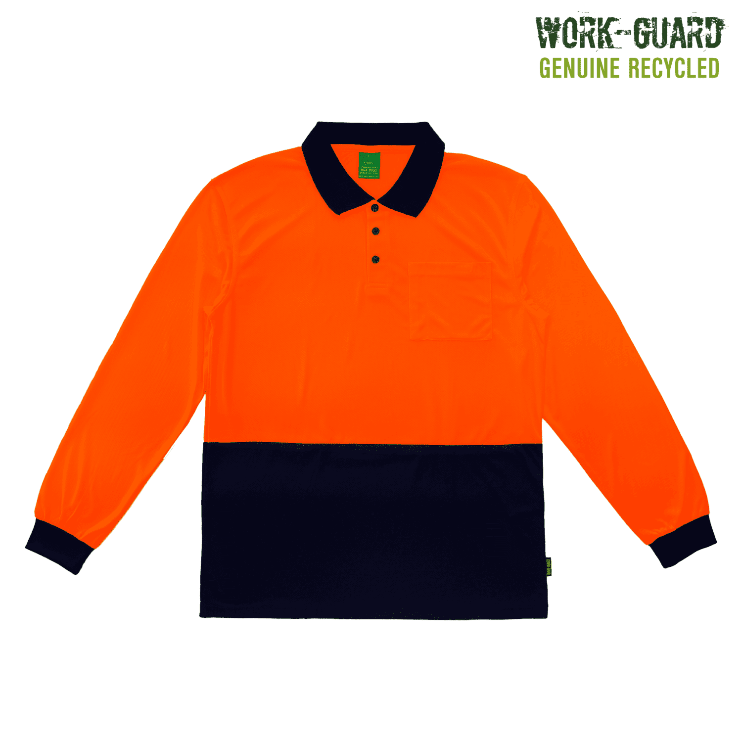 Work-Guard Recycled Hi Vis Longsleeve Polo