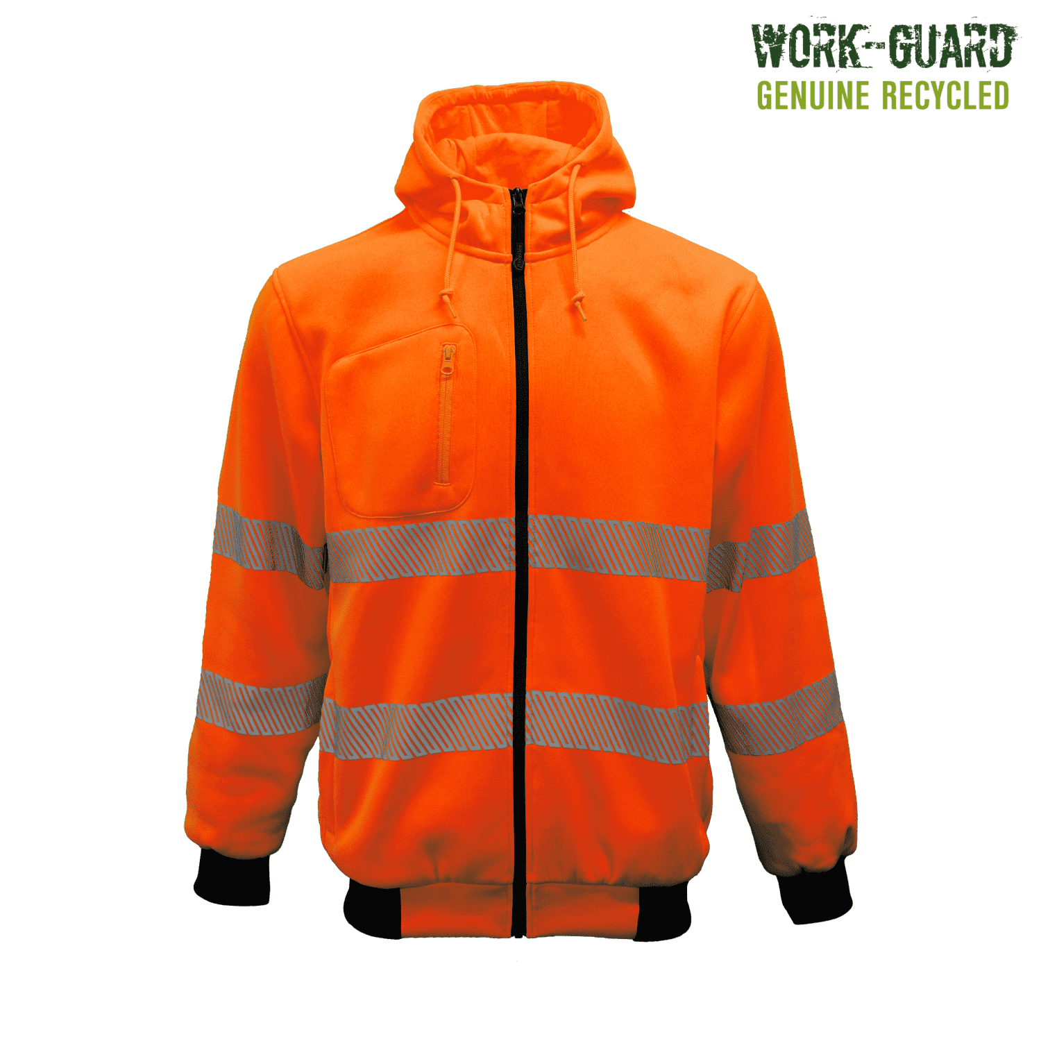 Workguard Recycled Hi Vis Day/Night Zipped Hoodie