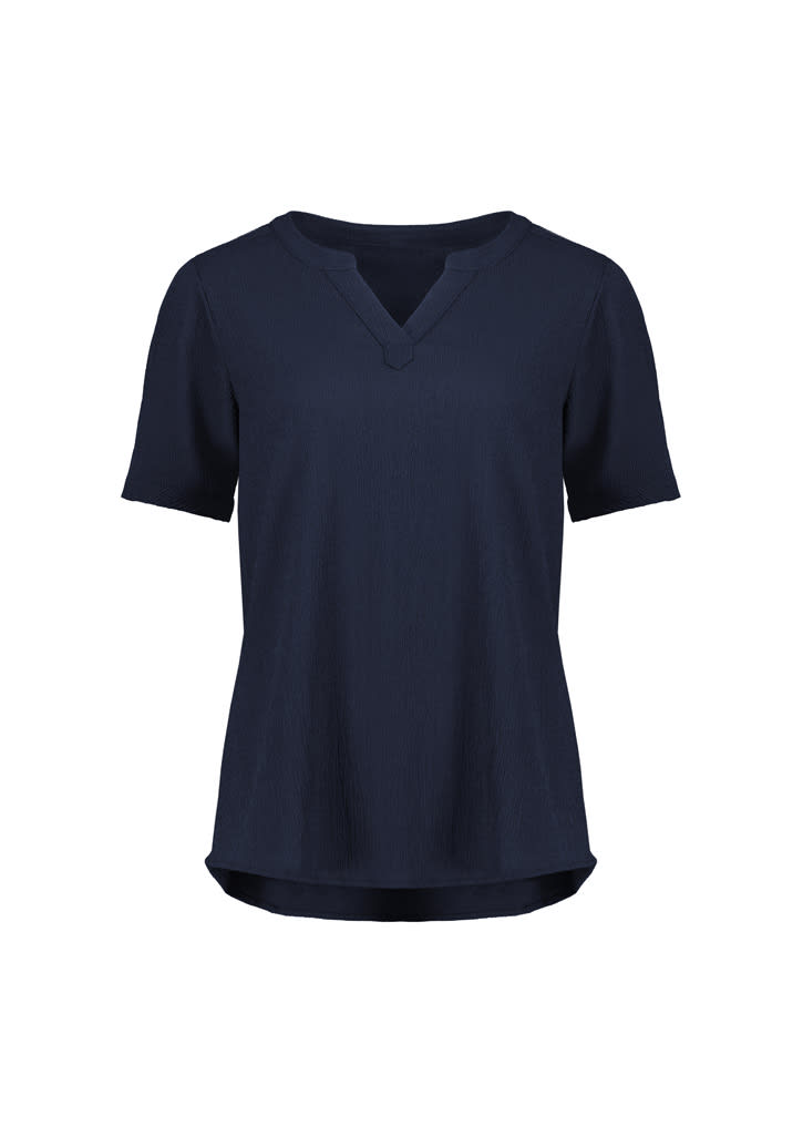 Womens Ruche Short Sleeve Blouse