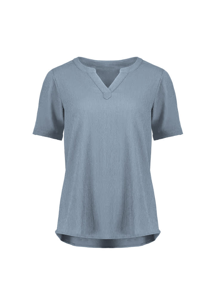 Womens Ruche Short Sleeve Blouse