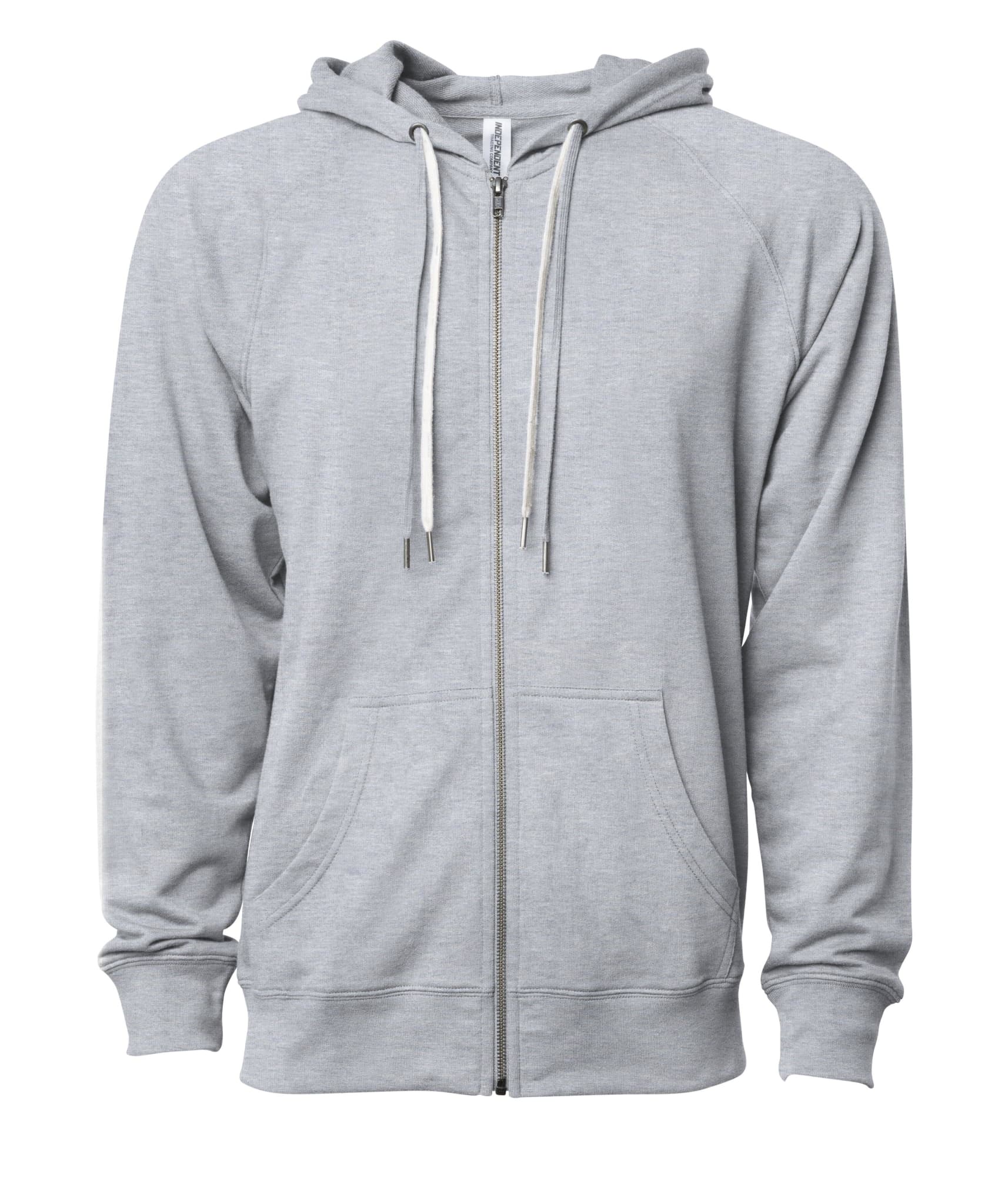 Unisex Lightweight Loopback Terry Zip