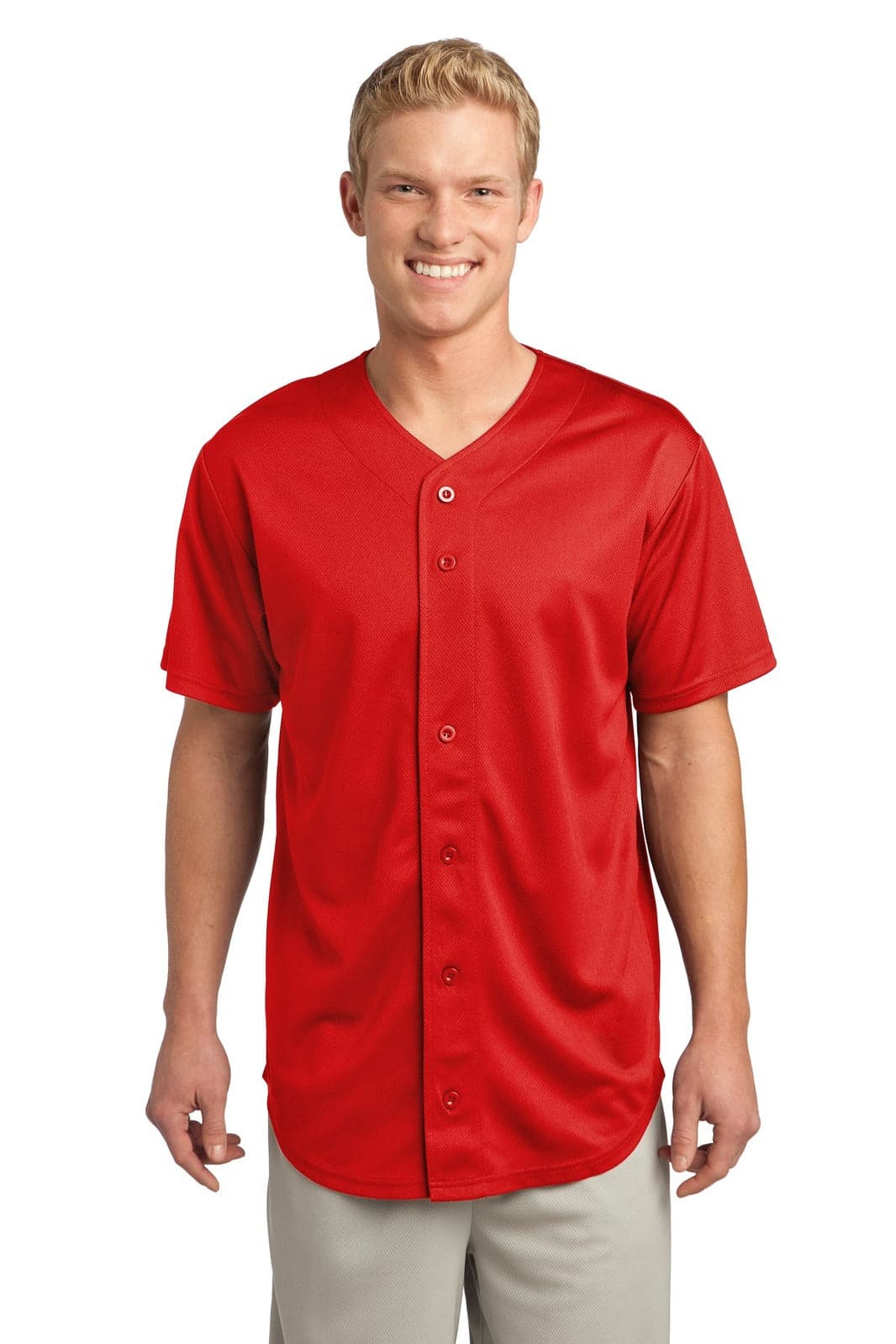 Sport-Tek PosiCharge Tough Mesh Full-Button Jersey