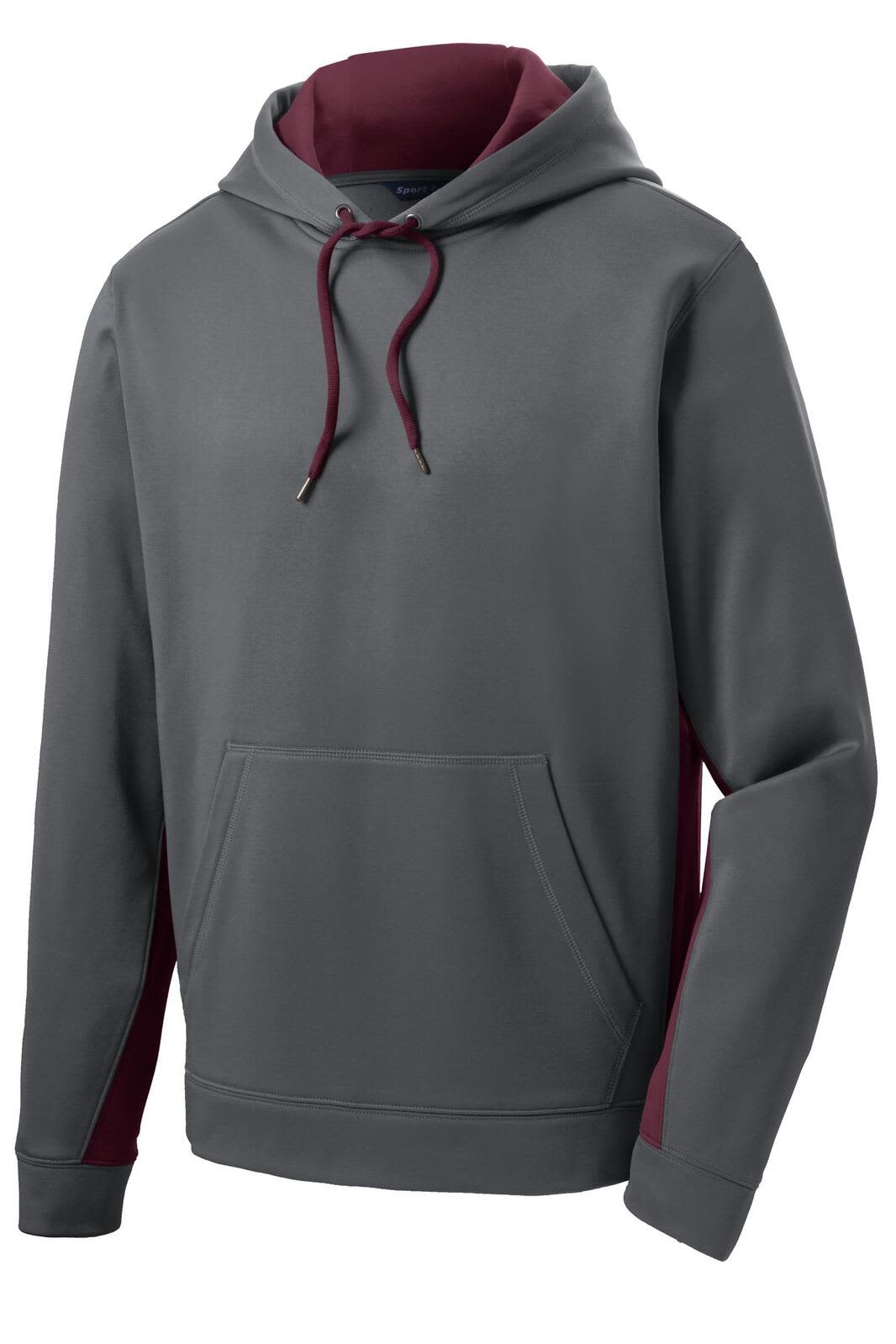 Sport-Tek Sport-Wick Fleece Colorblock Hooded Pullover