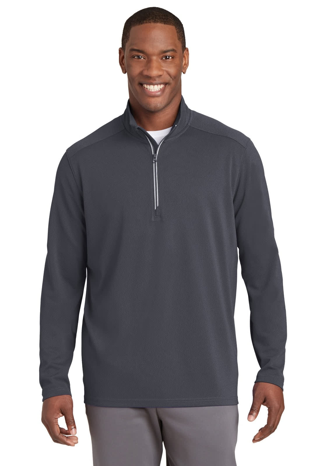 Sport-Tek Sport-Wick Textured 1/4-Zip Pullover