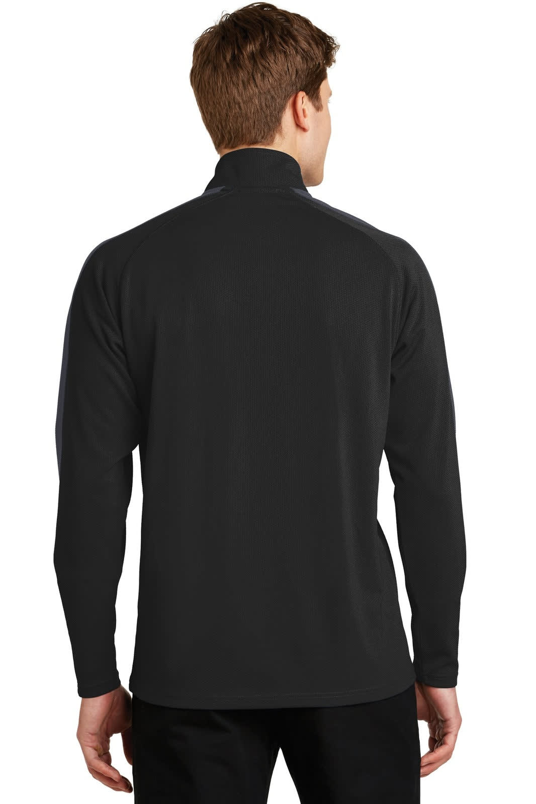 Sport-Tek Sport-Wick Textured Colorblock 1/4-Zip Pullover