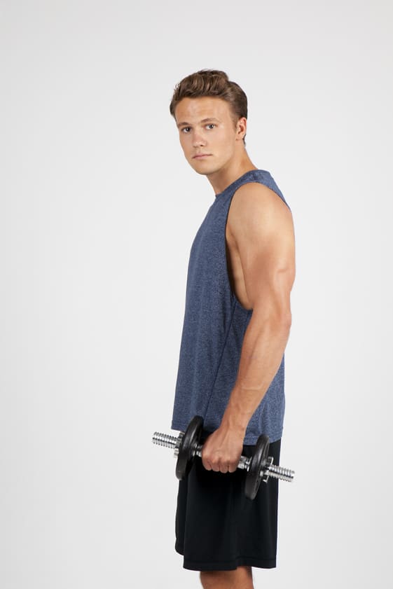 Mens Heather SLEEVELESS Tee - Greatness Range