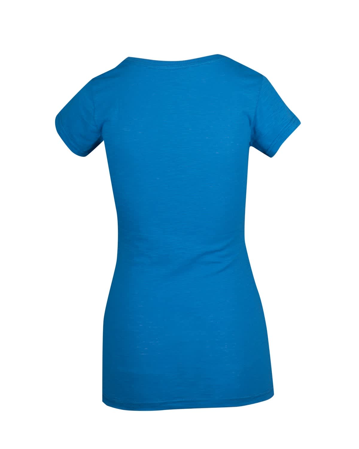 Women's Raw Cotton Wave V Neck Tshirt