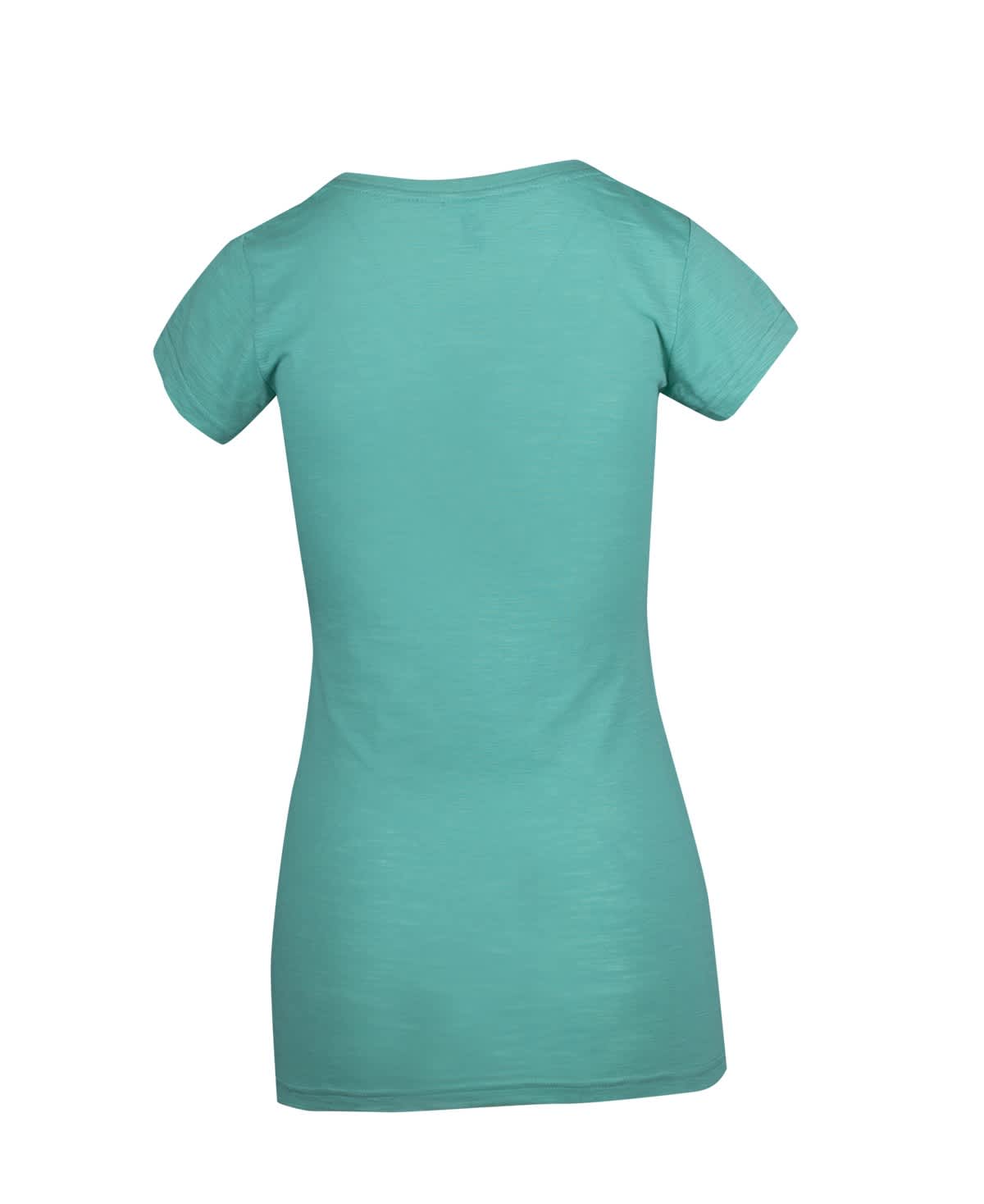 Women's Raw Cotton Wave V Neck Tshirt