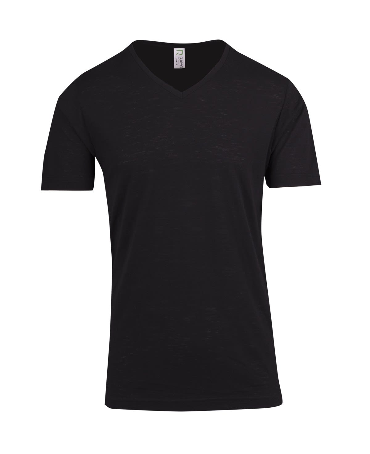 Men's / Unisex Raw Cotton Wave V Neck T-shirt
