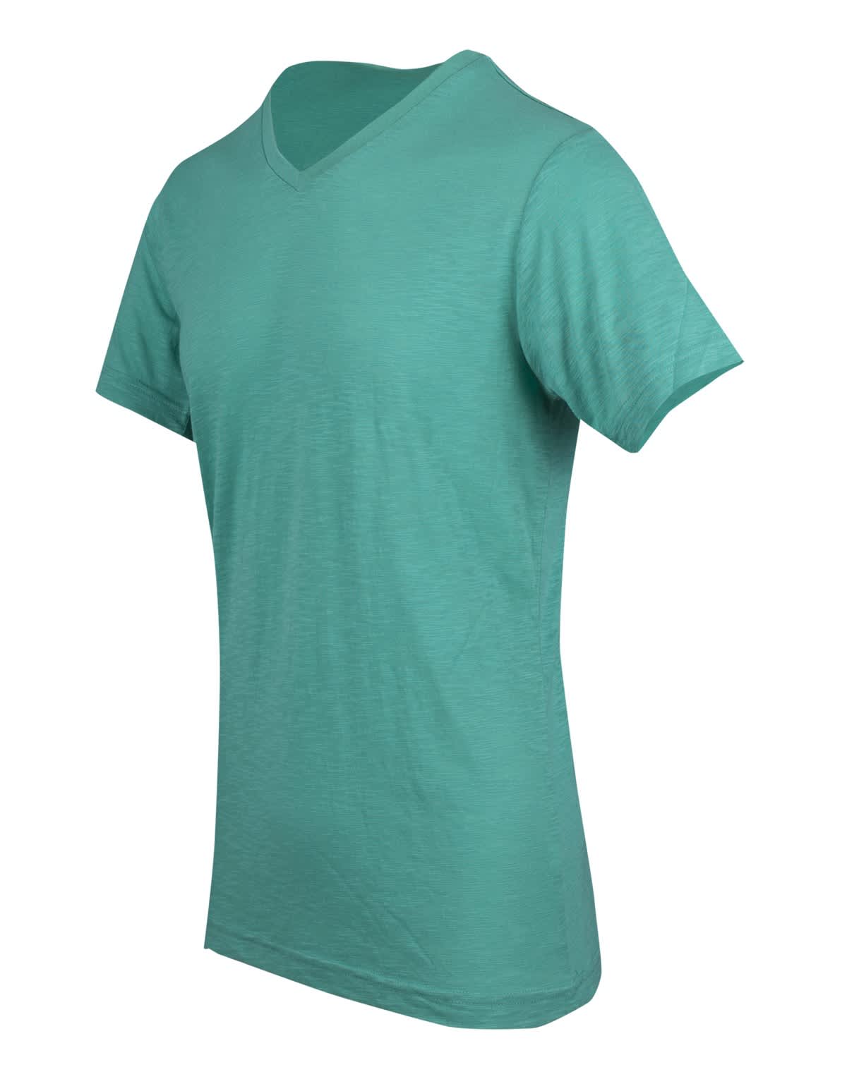 Men's / Unisex Raw Cotton Wave V Neck T-shirt