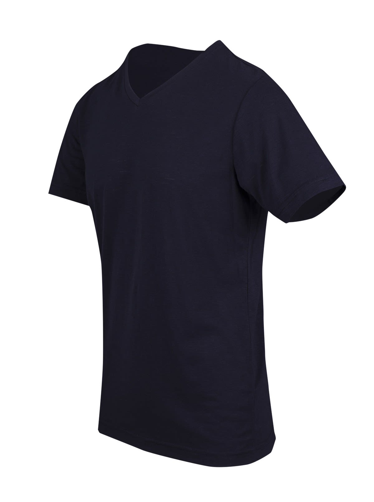 Men's / Unisex Raw Cotton Wave V Neck T-shirt