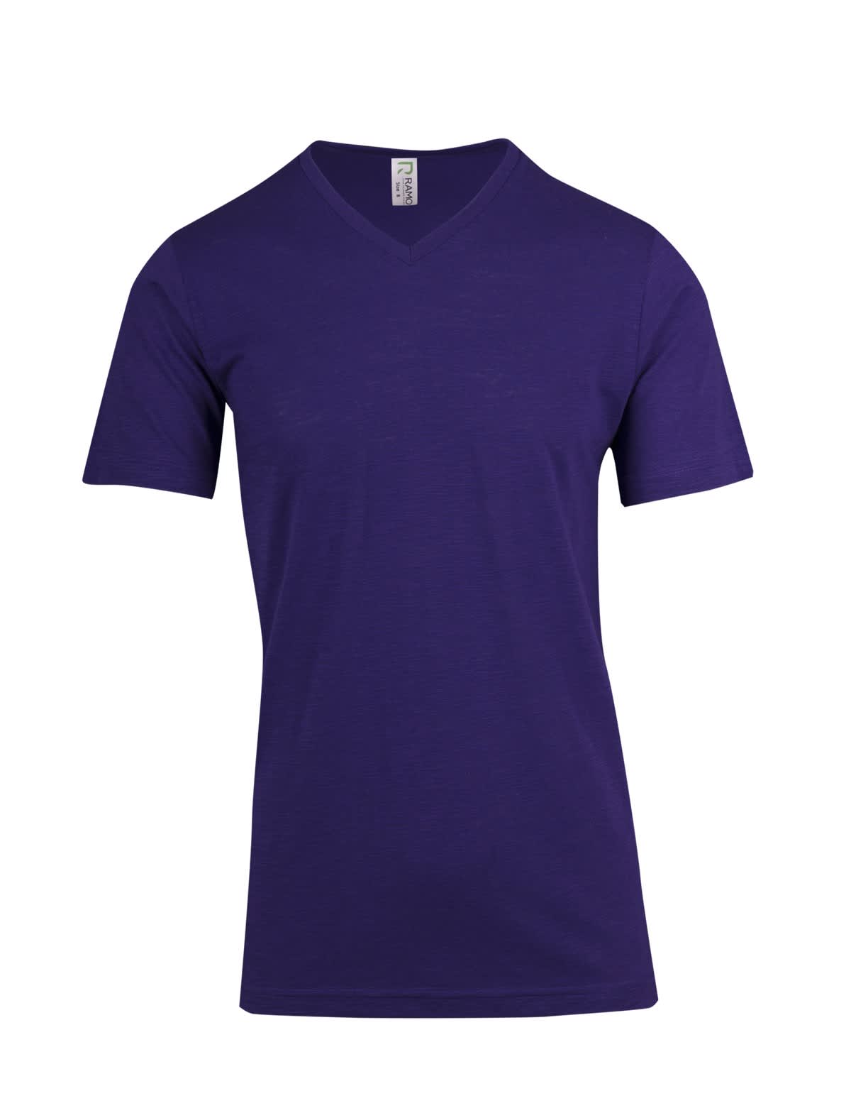 Men's / Unisex Raw Cotton Wave V Neck T-shirt
