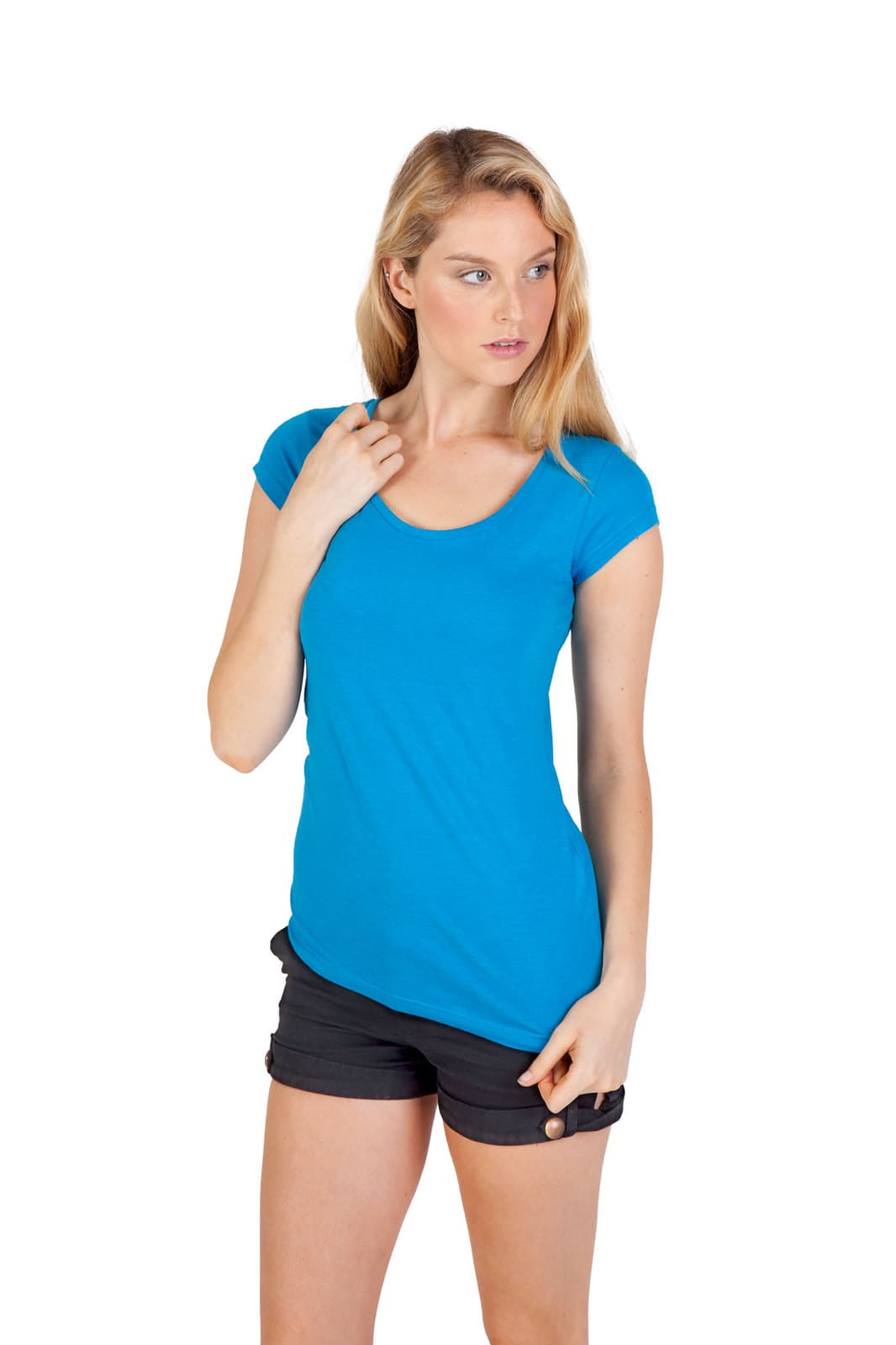 Womens Marl Scoop Neck T-shirt