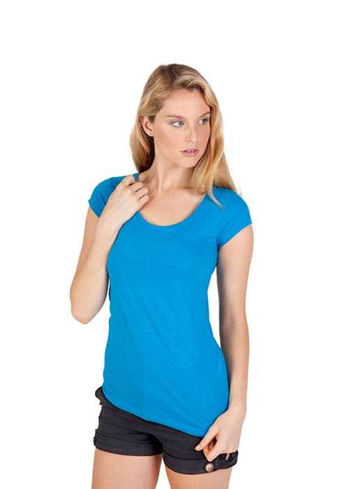 Womens Marl Scoop Neck T-shirt