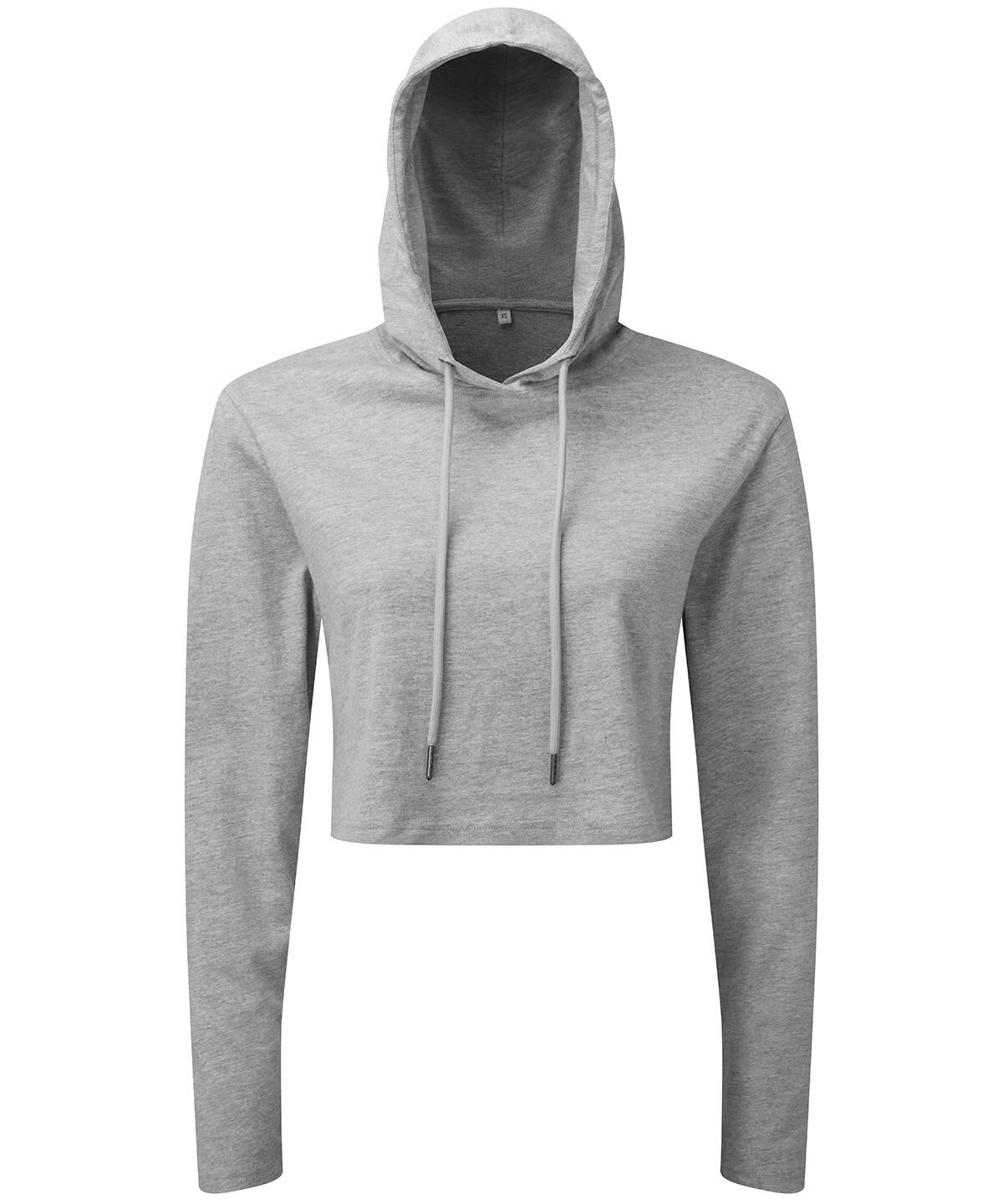 Cropped Hooded Long Sleeve T-Shirt