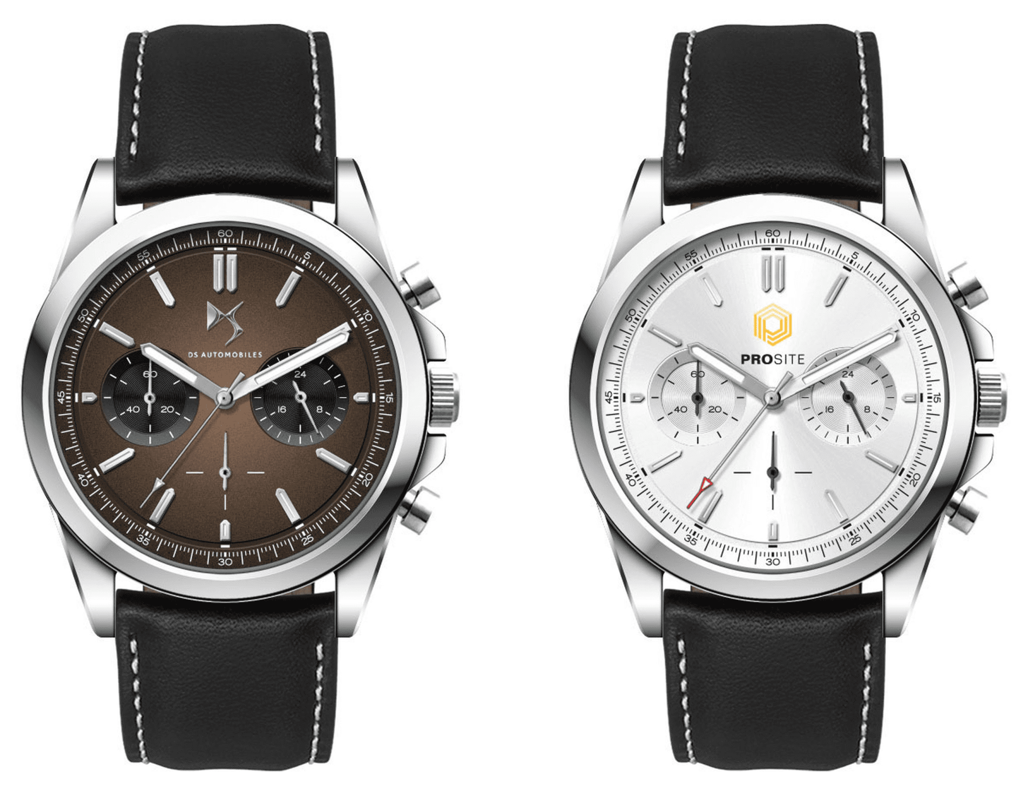 Chrono Unisex Watch, Leather Strap