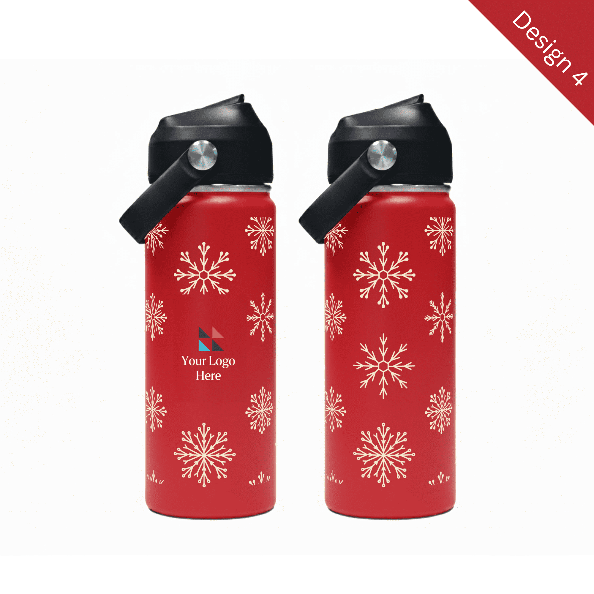 Christmas Red 500ml Bell Bottle with Carry Handle
