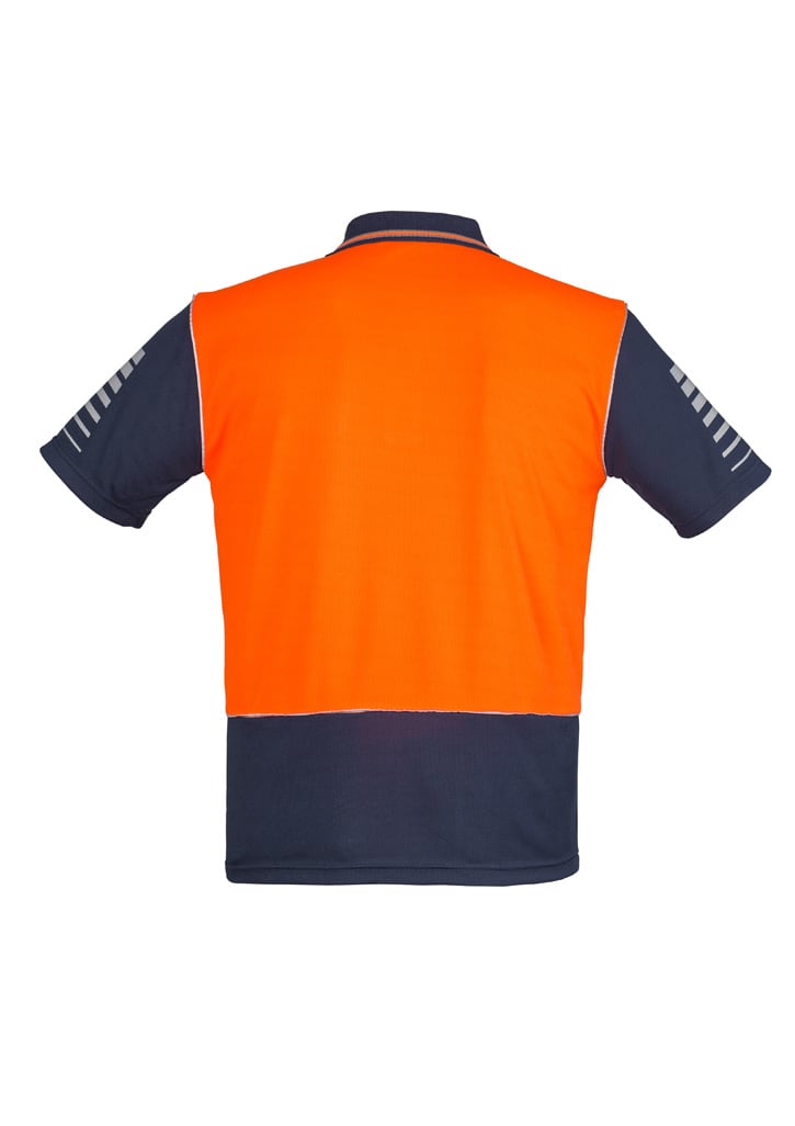 Mens Hi Vis Zone Short Sleeve Polo