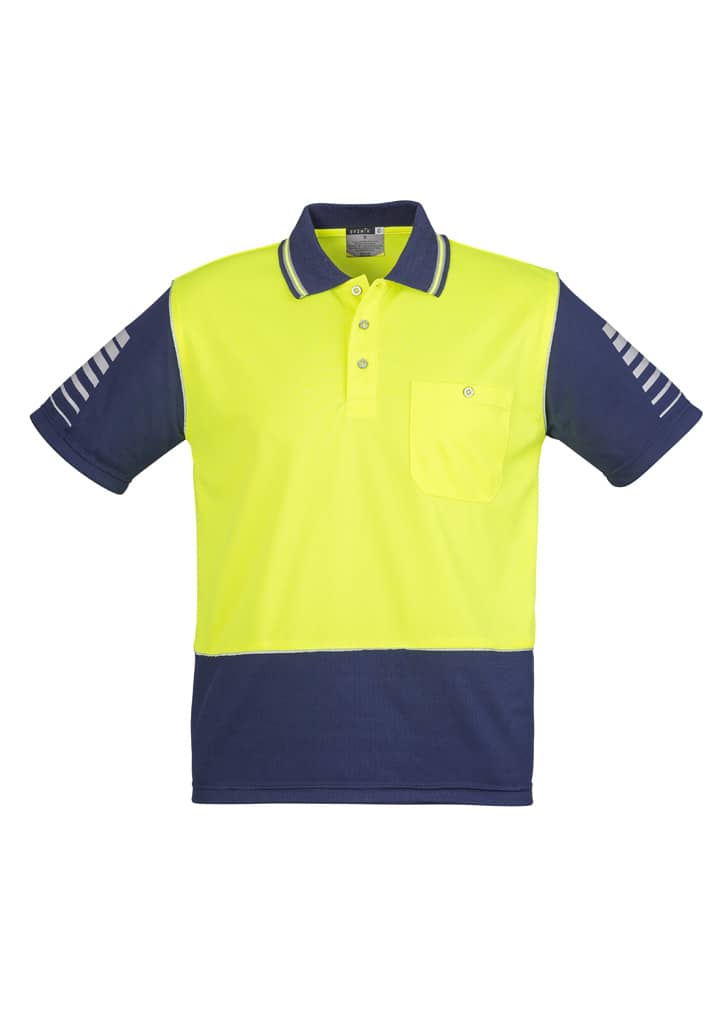 Mens Hi Vis Zone Short Sleeve Polo