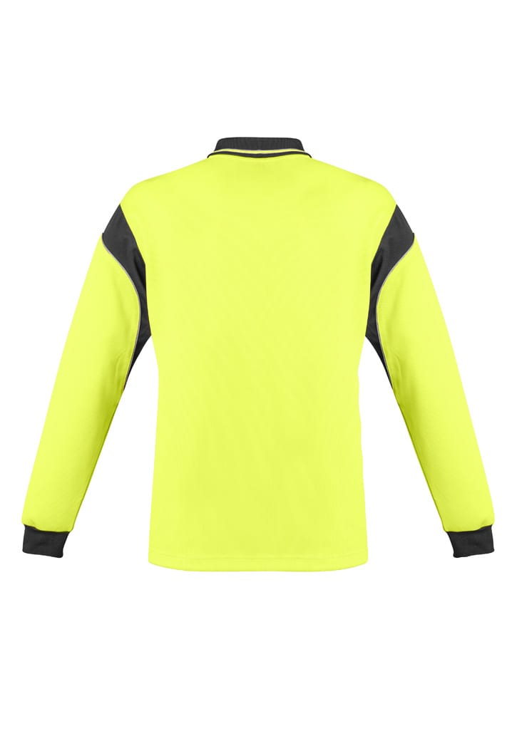 Mens Hi Vis Aztec Long Sleeve Polo