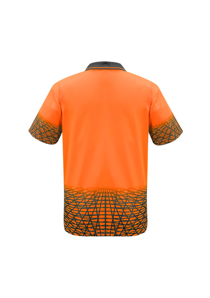 Mens Hi Vis Tracks Short Sleeve Polo