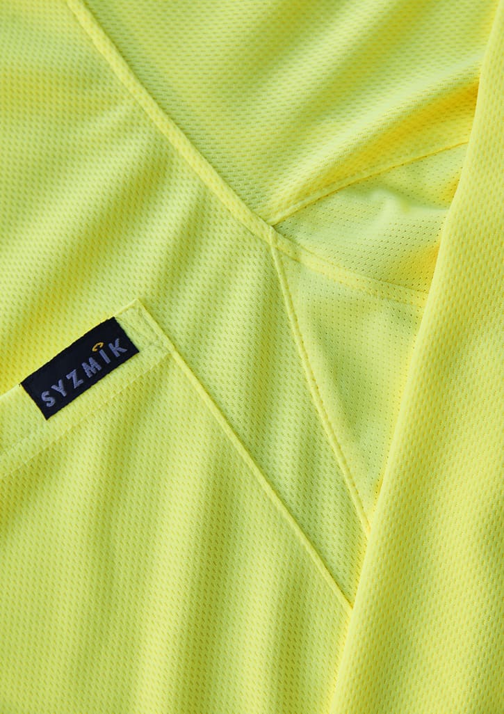 Mens Hi Vis Flux Long Sleeve Polo