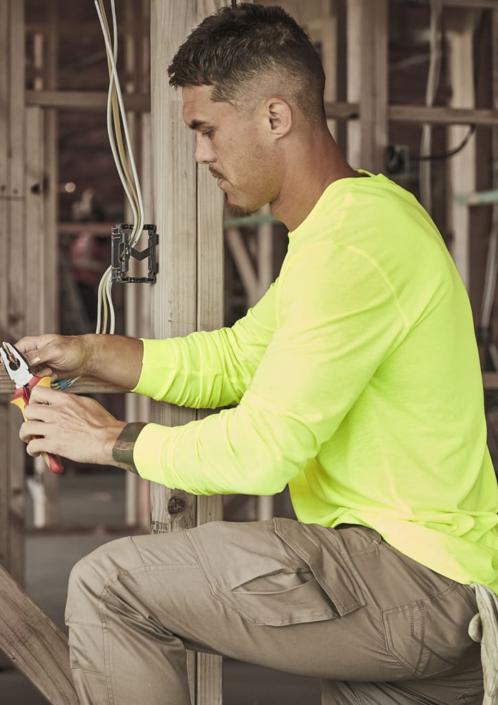 Mens Hi Vis Long Sleeve Tee