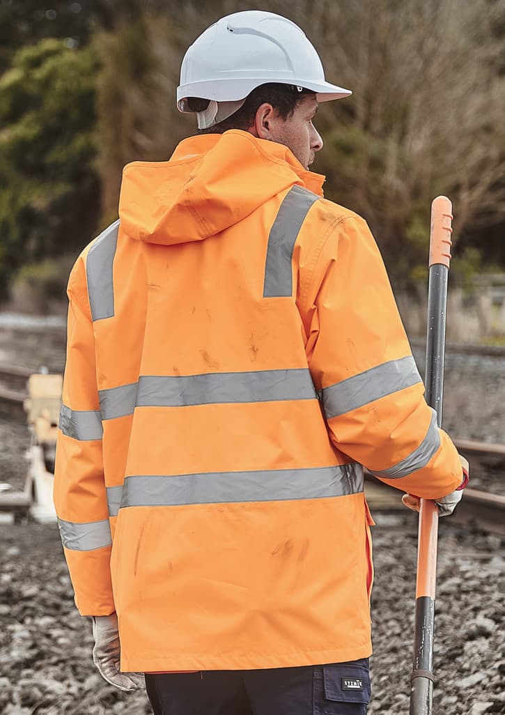 Unisex Hi Vis VIC Rail 4 In 1 Waterproof Jacket