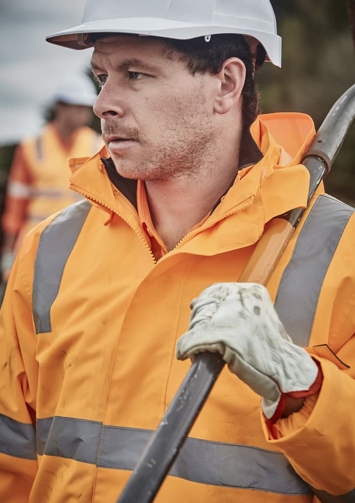 Unisex Hi Vis VIC Rail 4 In 1 Waterproof Jacket