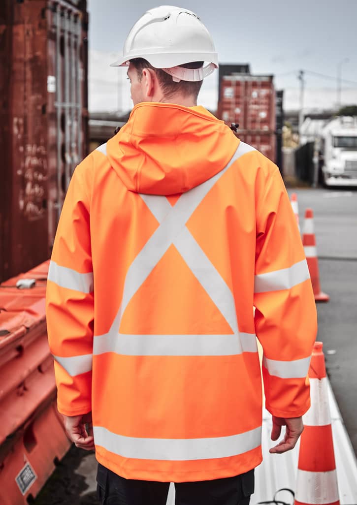 Mens Hi Vis X Back Heavy Duty Waterproof Jacket