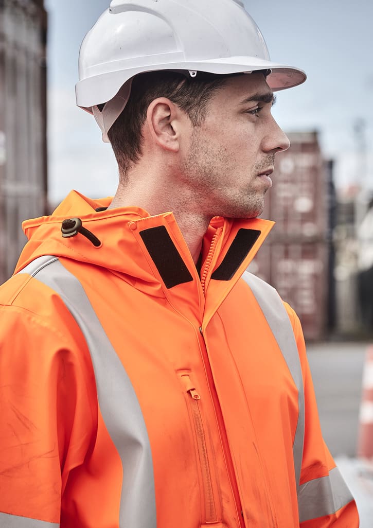 Mens Hi Vis X Back Heavy Duty Waterproof Jacket
