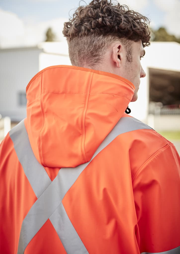 Mens Hi Vis X Back Heavy Duty Waterproof Jacket
