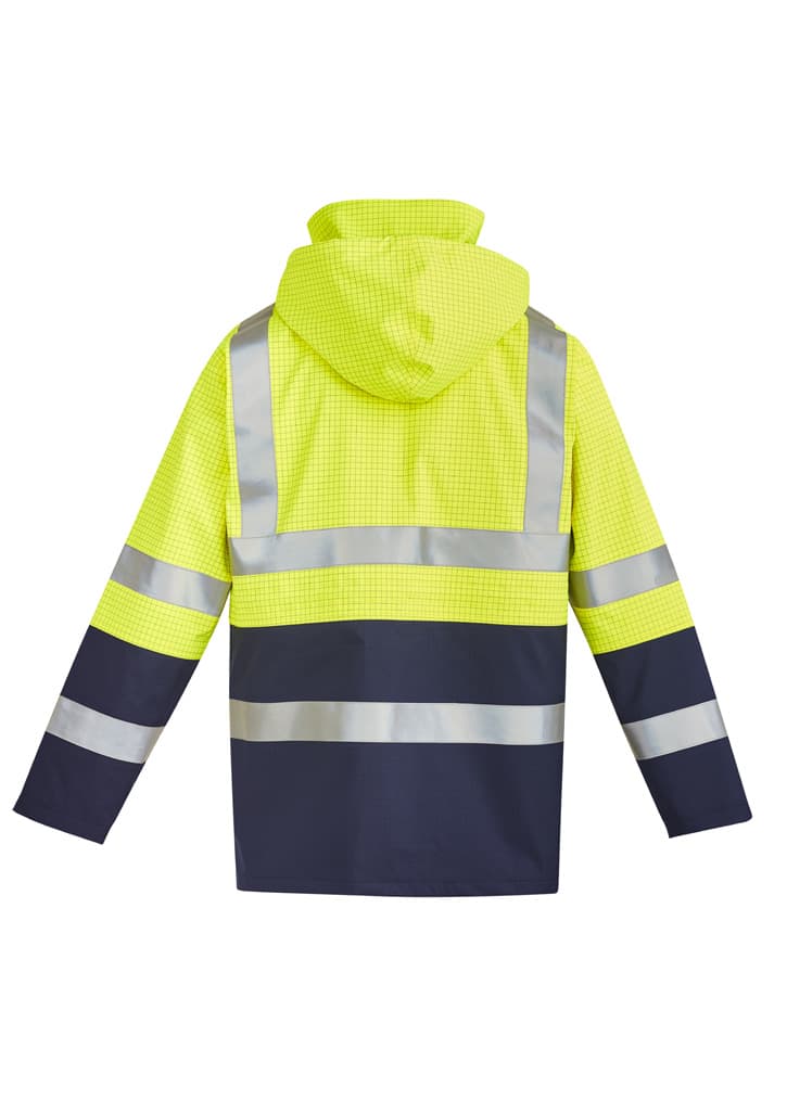 Mens Orange Flame Arc Rated Antistatic Waterproof Jacket