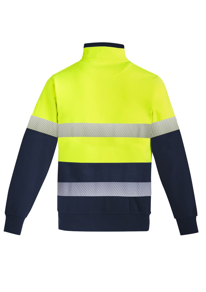 Mens Orange Flame Hi Vis 1/4 Zip Pullover - Hoop Taped