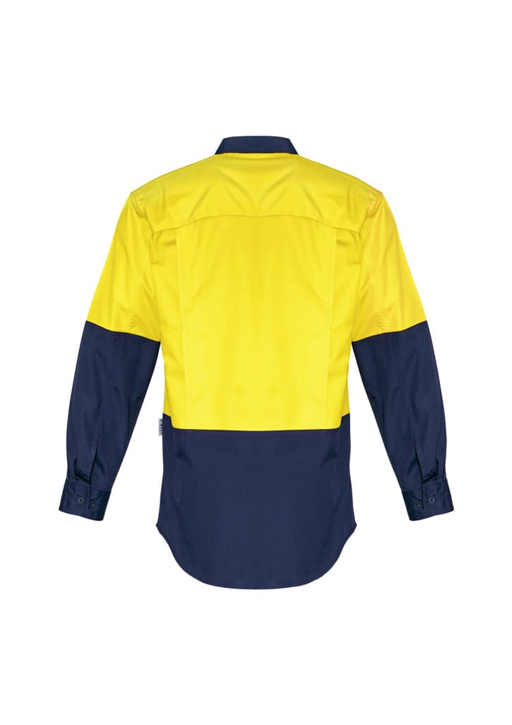Mens Rugged Cooling Hi Vis Long Sleeve Shirt