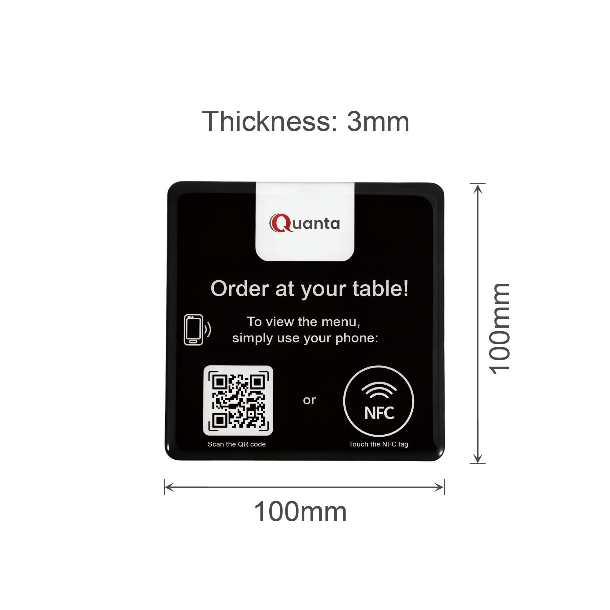 NFC Epoxy Food Ordering Desk Tag