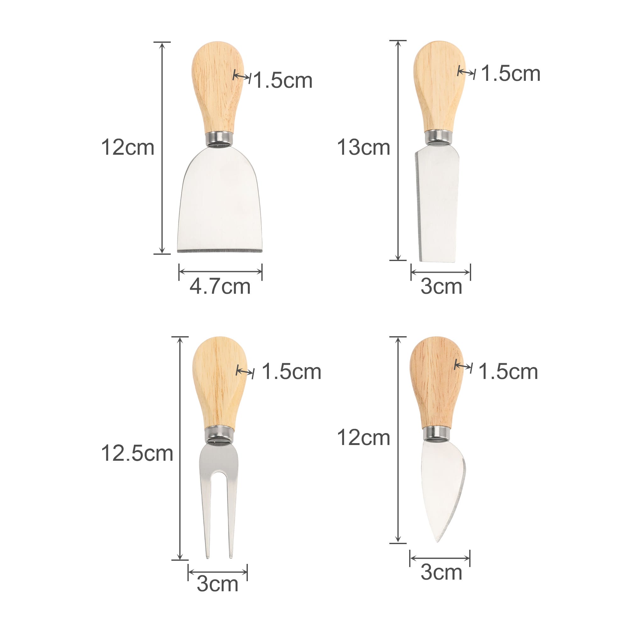 Bamboo Cheese Board Knife Set