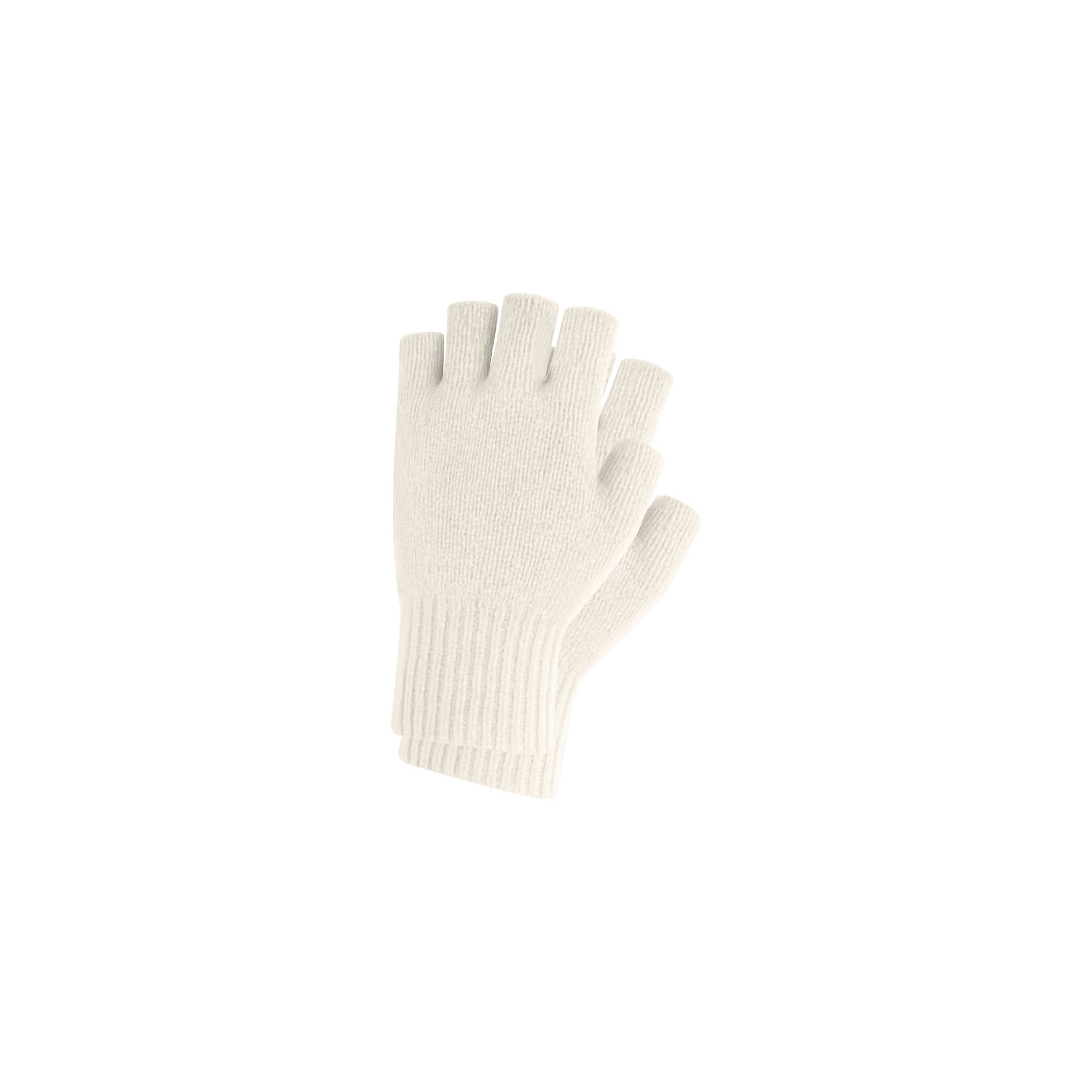 Kids Plain Knitted Fingerless Gloves with Woven Label