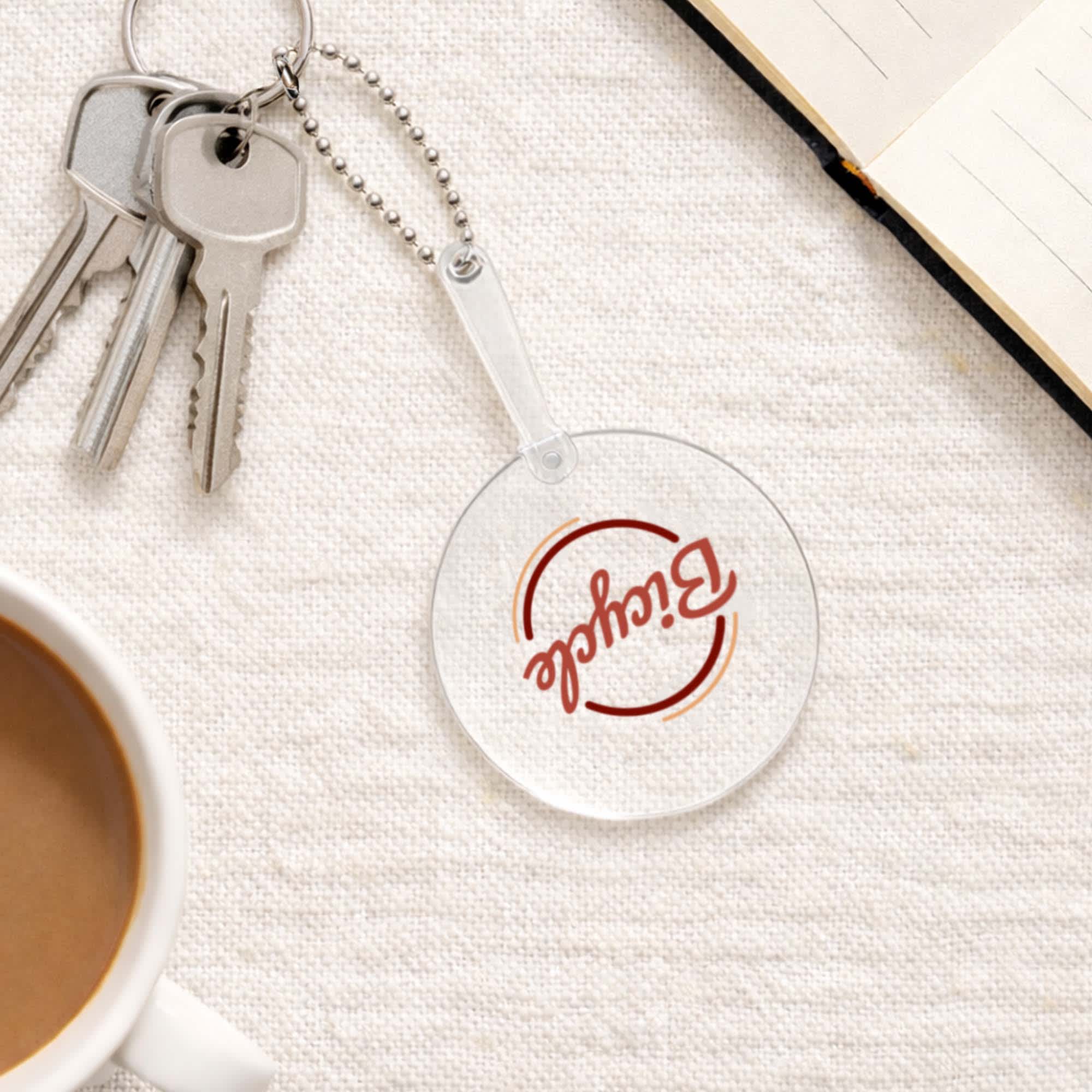 Mini PVC Hand Fan with Keychain