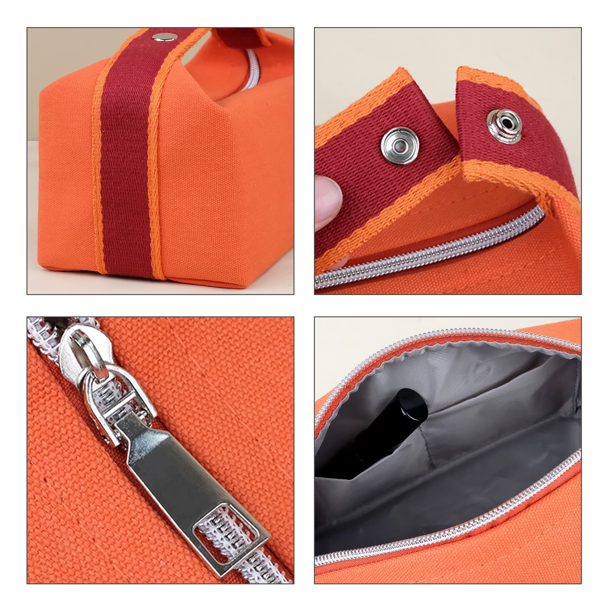 Portable Canvas Cosmetic Bag