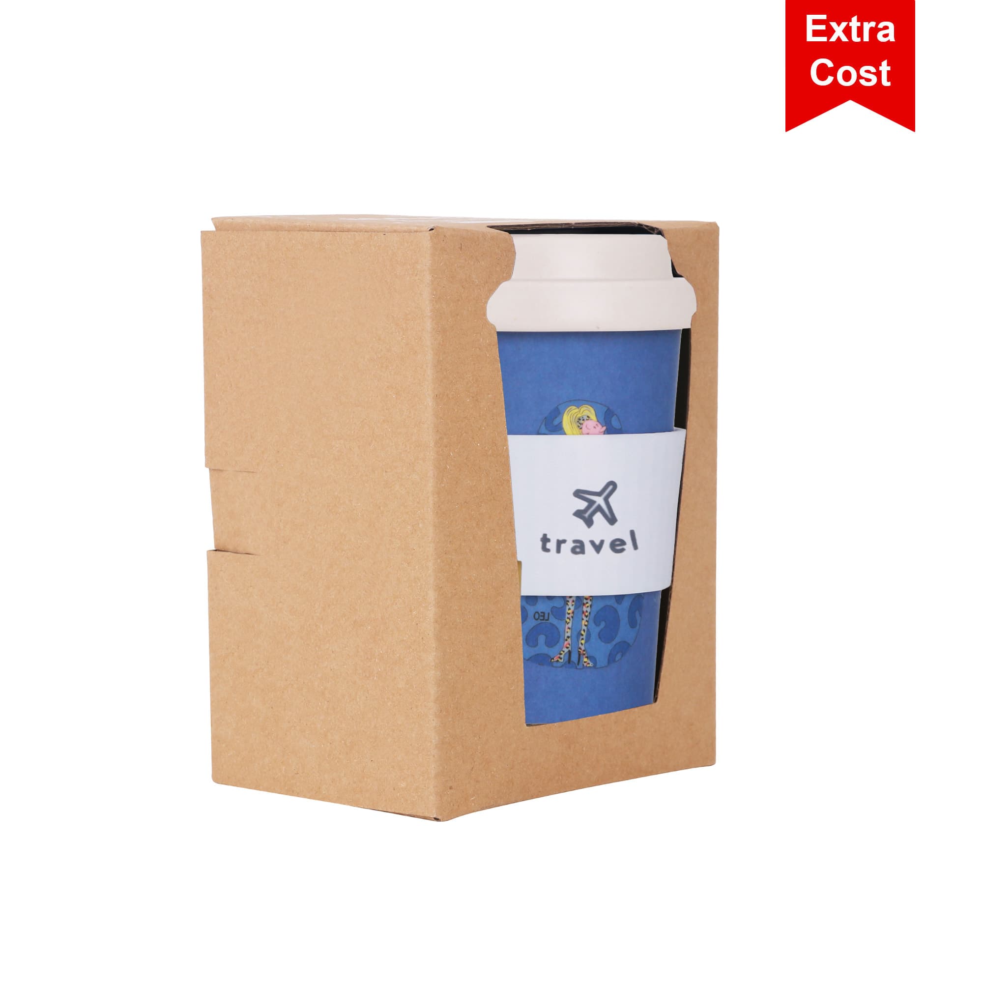 350ml Reusable Bamboo Coffee Cup with Screw Lid