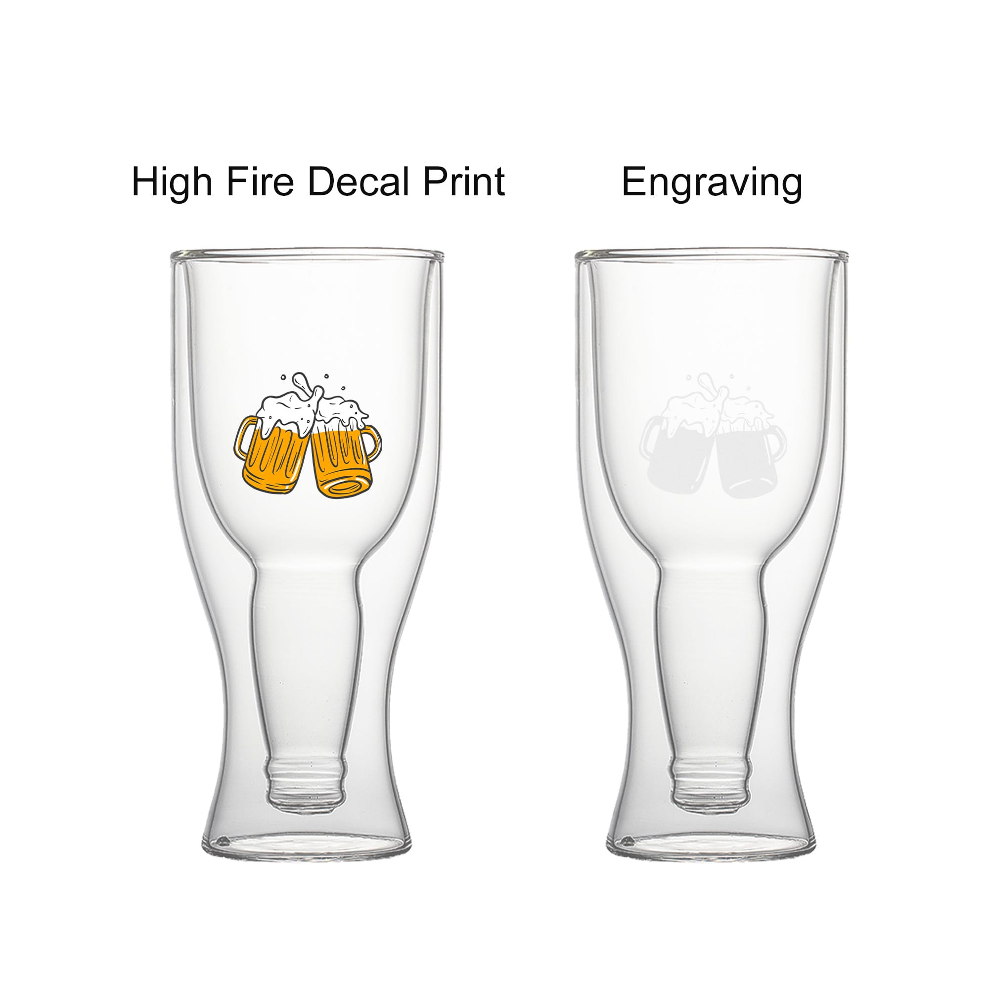 Beer Bottle Double Wall Glass