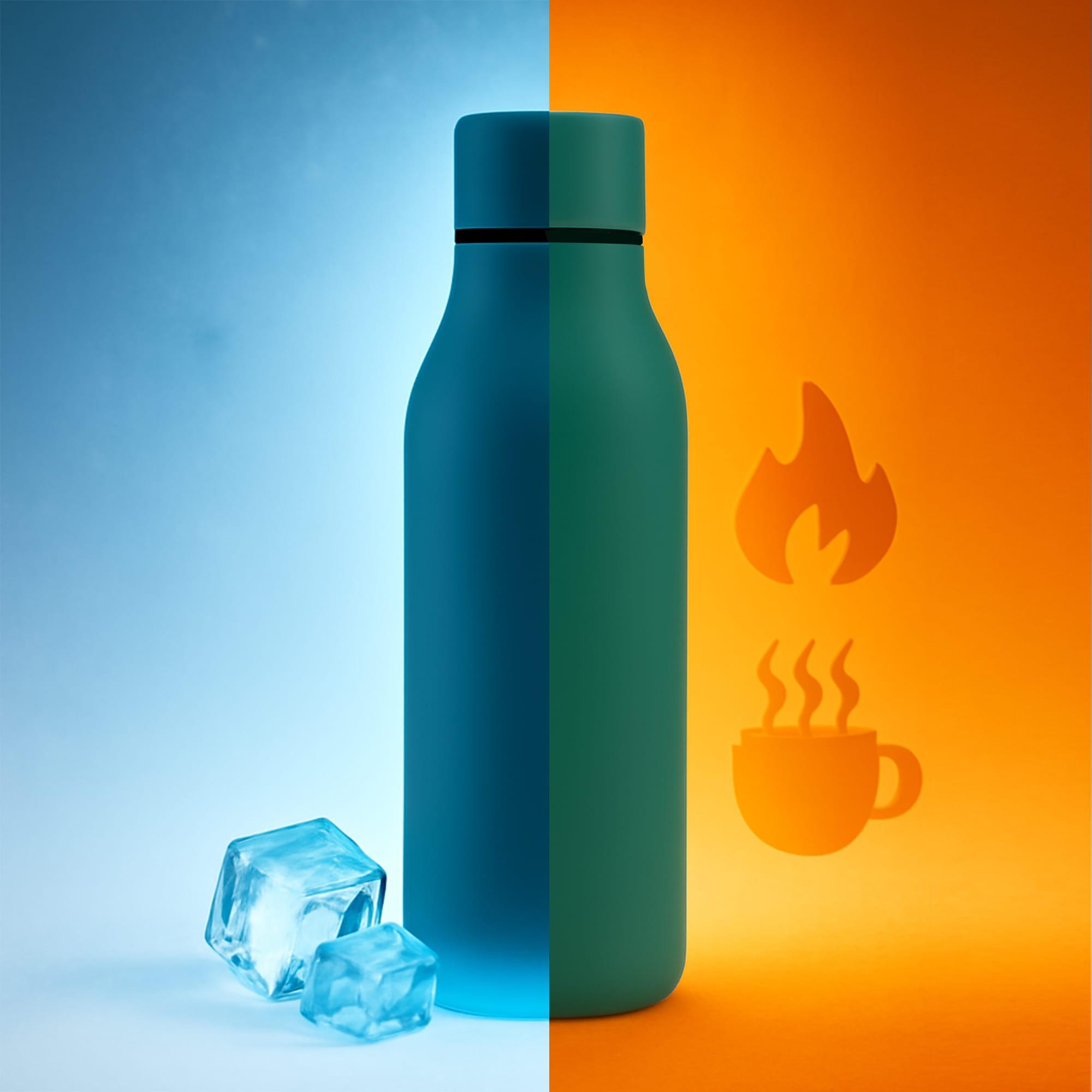 550ML Thermal Rubber Coated Drink Bottle