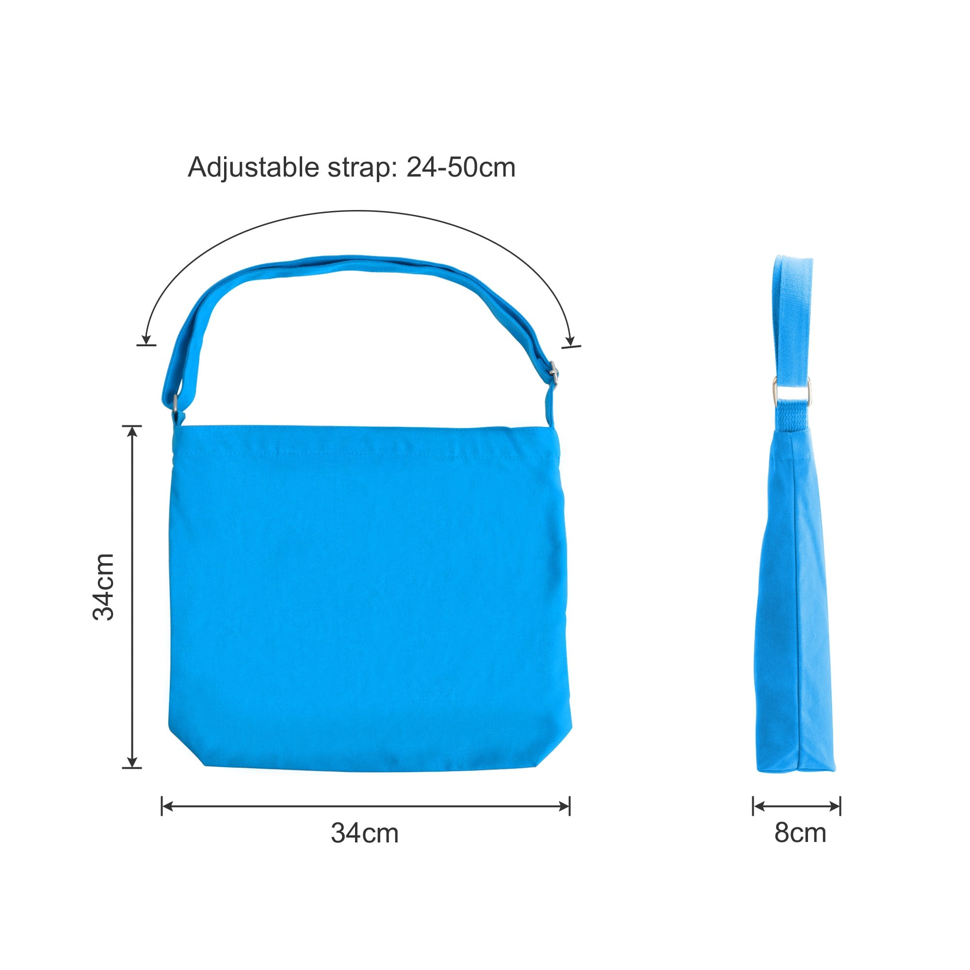 Canvas Tote Bag with Long Strap